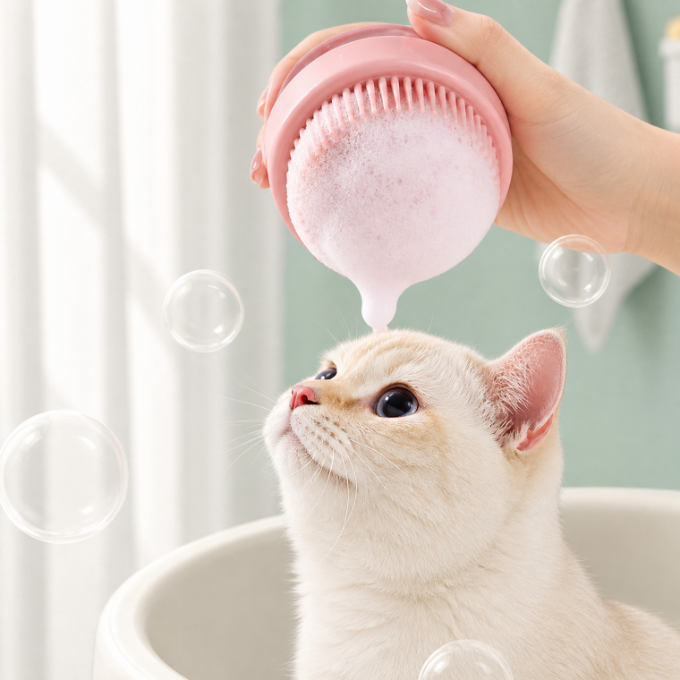 반려동물 강아지 샴푸 브러쉬 실리콘모 고양이 샴푸 브러쉬 마사지 목욕