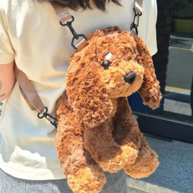 어린이 봉제인형 가방 귀여운 강아지 인형 백팩 크로스백