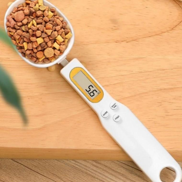 반려동물 계량저울 사료스쿱 화이트 사료계량스푼 강아지사료계량저울