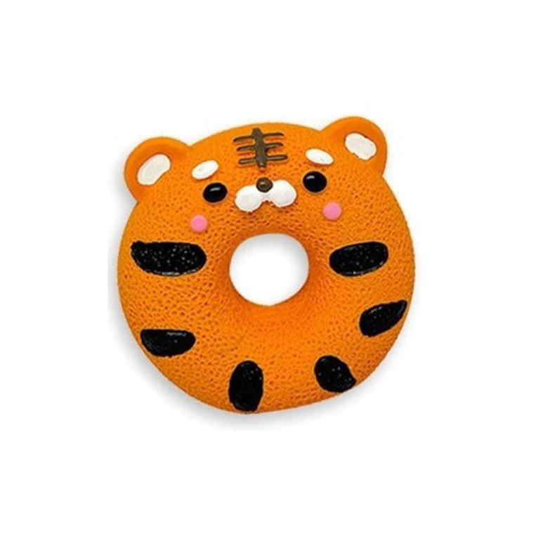 라텍스 타이거 안정감 도넛펫 토이 강아지 삑삑이 장난감