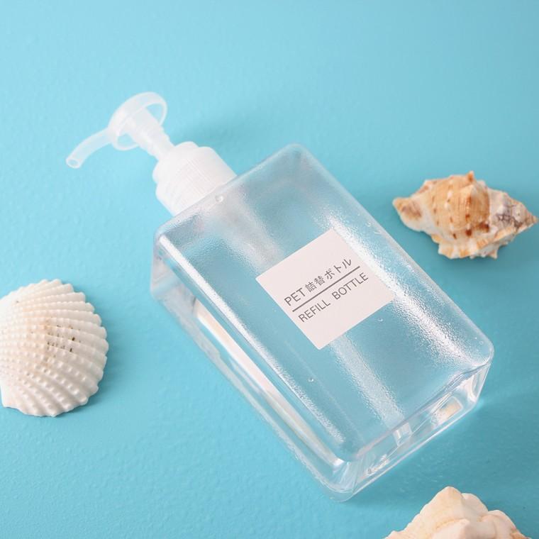 욕실 디스펜서 투명 리필용기 280ml 공병 펌프용기