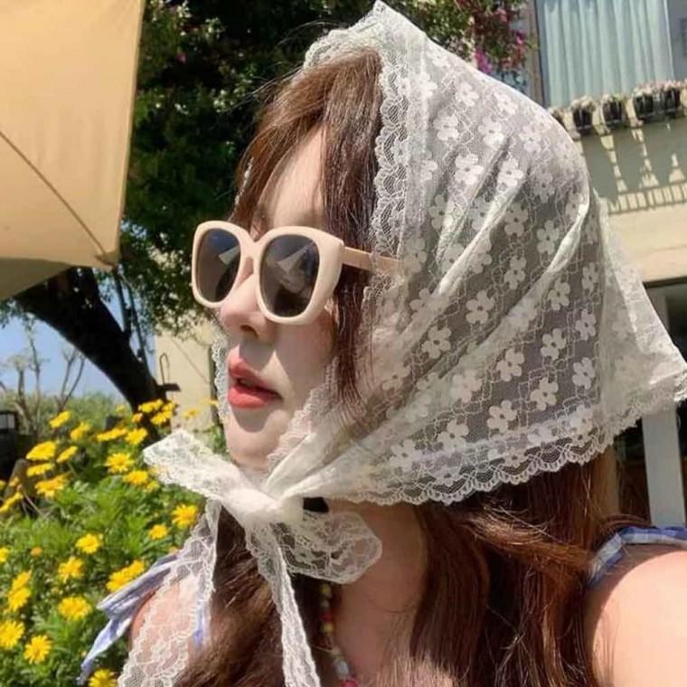레이스 삼각두건 여름헤어스카프 여성스카프