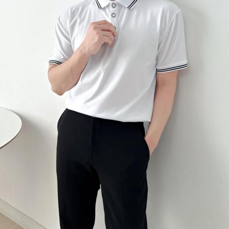 남자 카라 반팔티 쿨링 PK 티셔츠 면티 골프웨어 남자피케셔츠 남성피케셔츠