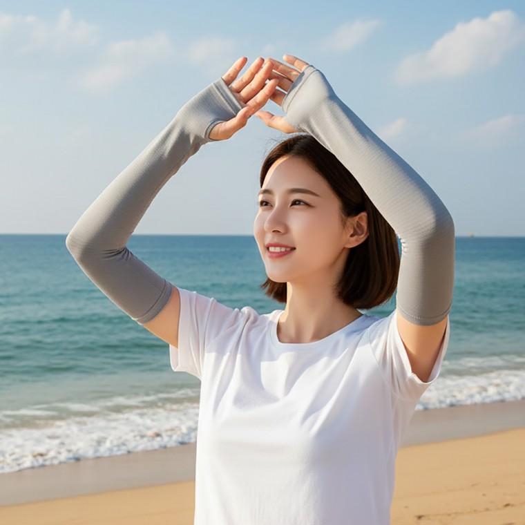 쿨링핏 자외선차단 손등 쿨토시(그레이) 여름토시 팔토시 골프토시 스포츠팔토시