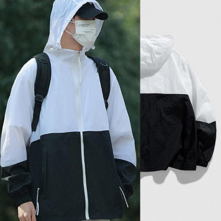 남녀공용 여름 가을 경량 바람막이 자켓 간절기 등산 골프 컬러블럭 데일리 아우터 점퍼