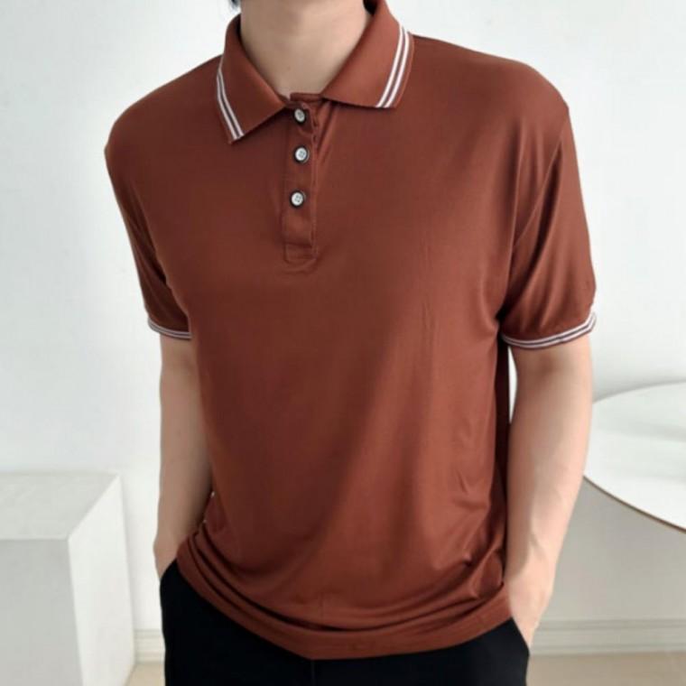 남자 카라 반팔티 쿨링 피케 반팔 티셔츠 골프 카라티 데일리 피케티