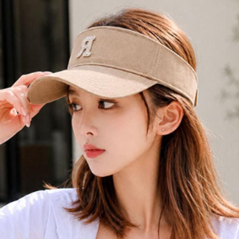 남녀 데일리한 R로고 선캡 1P 햇빛 가림 골프 테니스 아웃도어 모자 낚시