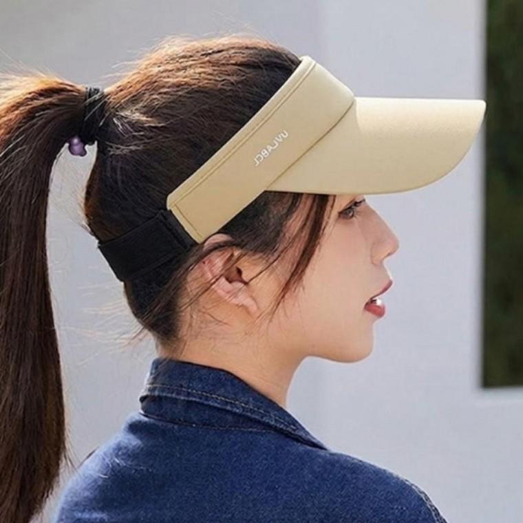 여성 오픈형 감각적인 스포츠 선캡 1P 햇빛 가림 골프 테니스 아웃도어 모자
