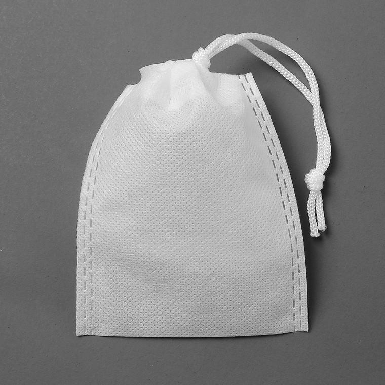 한쪽 스트링 부직포 파우치 50p세트(12x15cm) (화이트) 부직포포장파우치 부직포더스트백 부직포가방