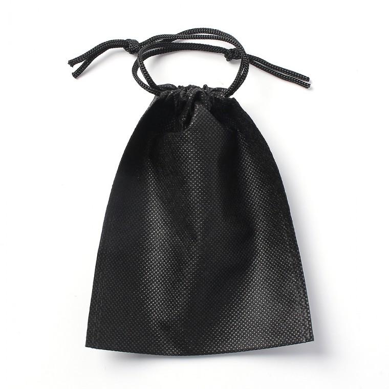 양쪽 스트링 부직포 파우치 30p세트(12x15cm) (블랙) 부직포포장파우치 부직포더스트백 부직포가방