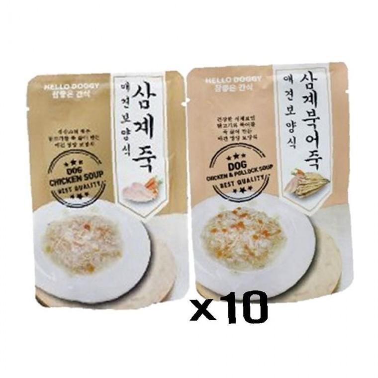고단백 말랑한 닭고기죽 애견 식 파우치 수제간식 80gX10