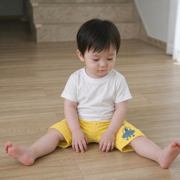 몬스터 자수 유아바지