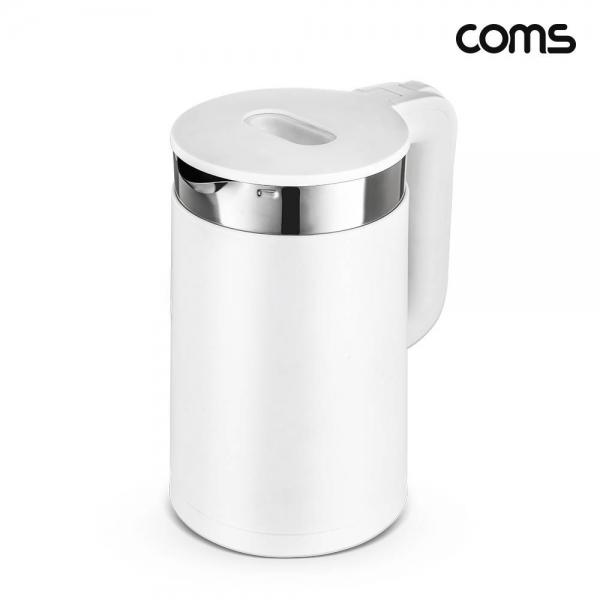 Coms 전기 주전자 1.8리터 통 스텐구조 1500W 급속 가열 이중 단열 구조 심플한 디자인 OS179