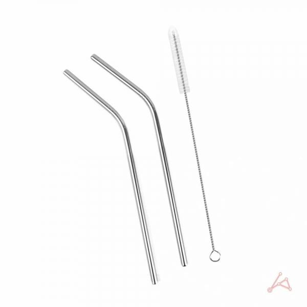 스텐 커브형 빨대 2p 1세트