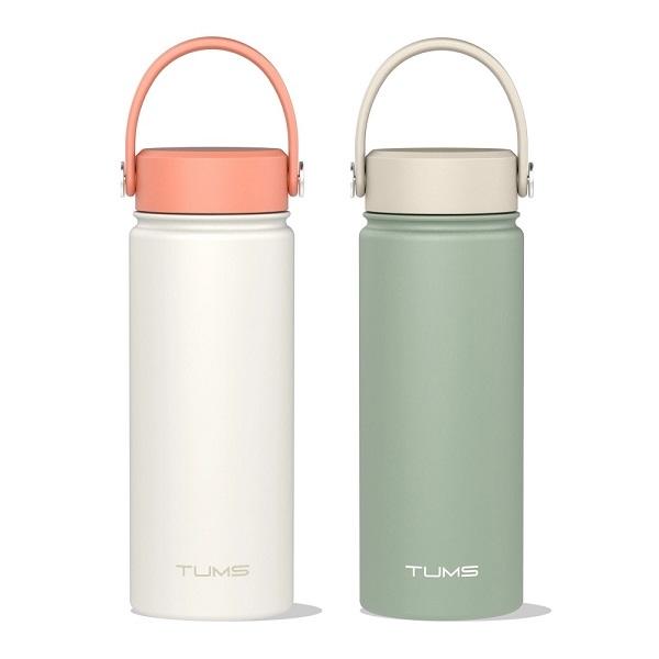 텀블러 텀스 올데이 핸들 텀블러 540ml x 2개 / 칼라 - 오렌지 화이트 + 모카 그린