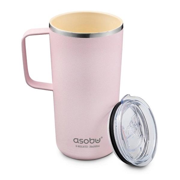 텀블러 아소부 보온보냉 머그 600ml - 핑크