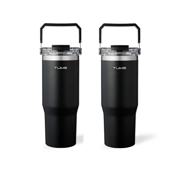 텀블러 텀스 투게더 핸들 텀블러 900ml x 2개 / 칼라 - 블랙 + 블랙