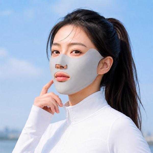 P01 페이스 마스크 입체 컷팅 야외활동 얼굴 턱 햇빛가리개 안면 커버