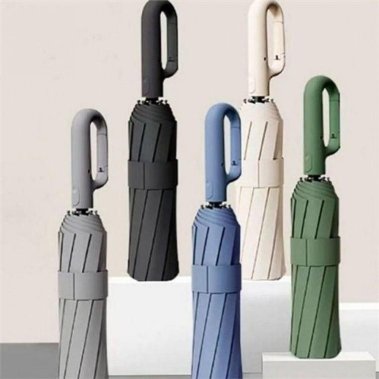 고리형 자동 우산 3단 자동 우산 경량 컴팩트 휴대용 자외선 차단 우산 방풍 손잡이 휴대용