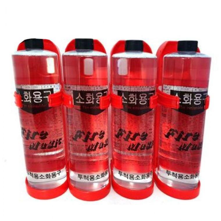 파이어매직 휴대용 투척용소화기 4세트 본품+거치대