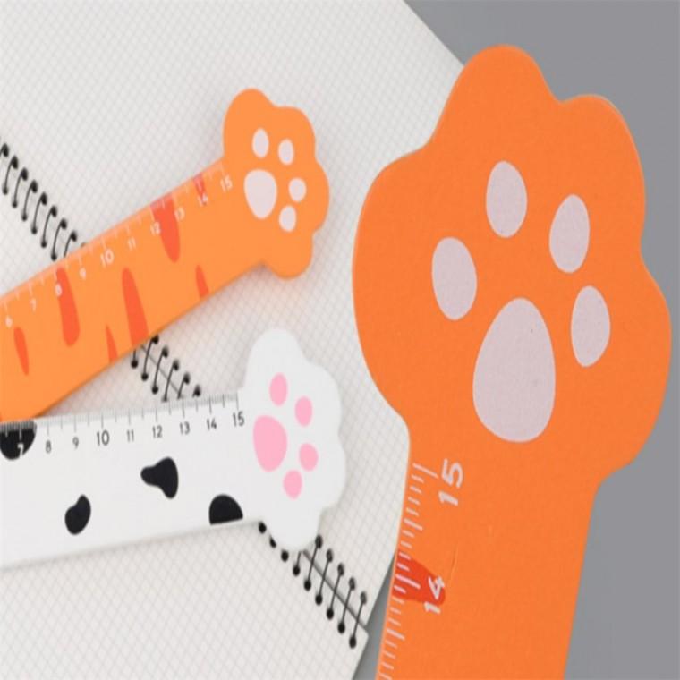고양이발 15cm 자 직자 학생용자15cm 나무자 어린이자 휴대용자