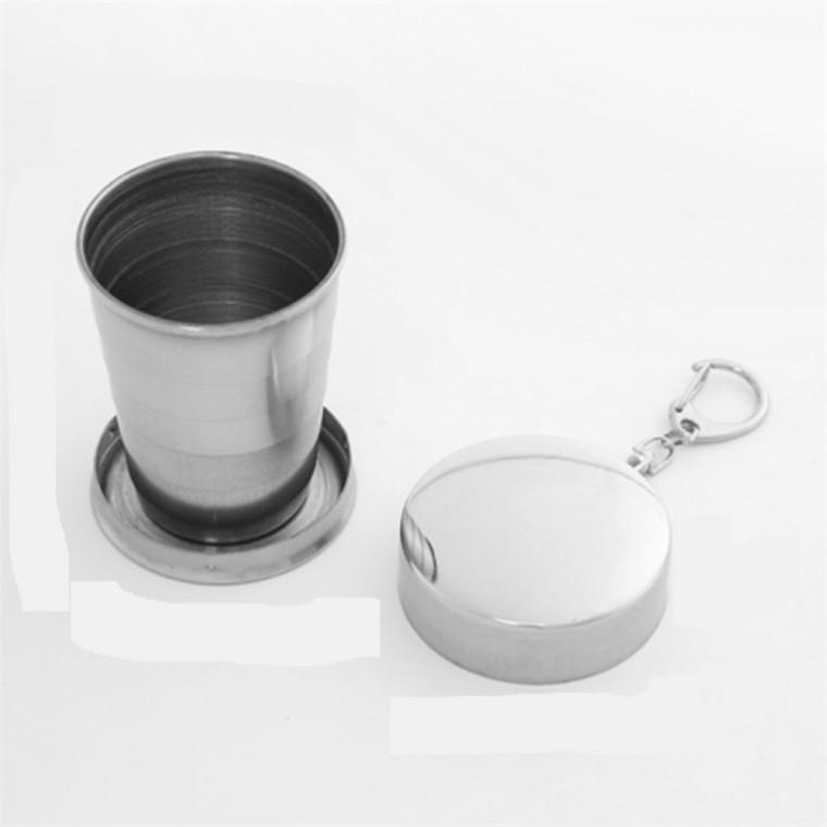 휴대용 접이식컵 75ml 캠핑용컵 스텐레스컵