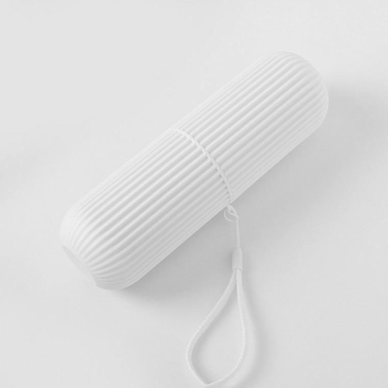 클리어 휴대용 칫솔케이스 화이트 양치컵