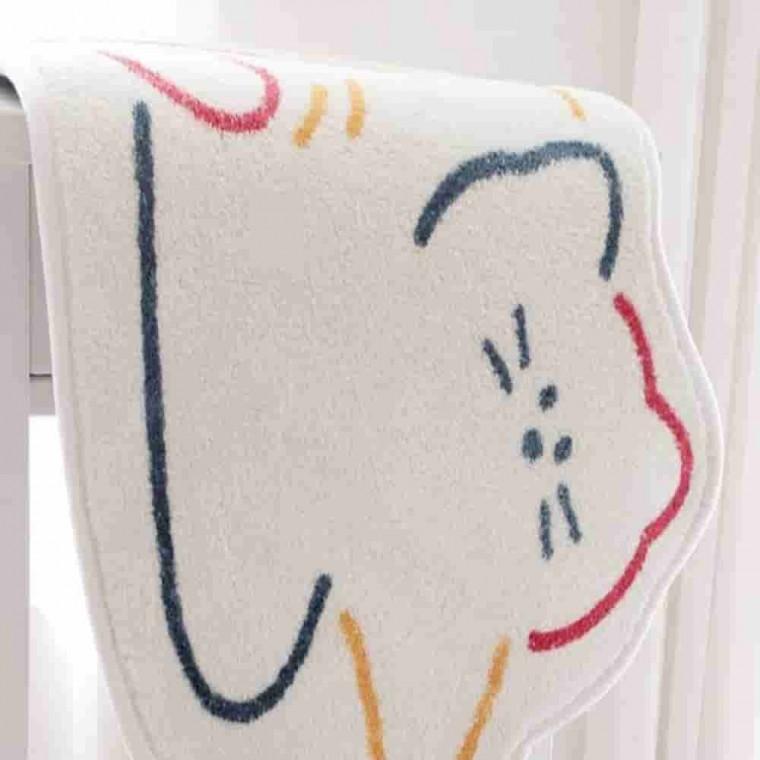 곰냥이 화이트 발매트 현관발매트 욕실발매트 귀여운매트