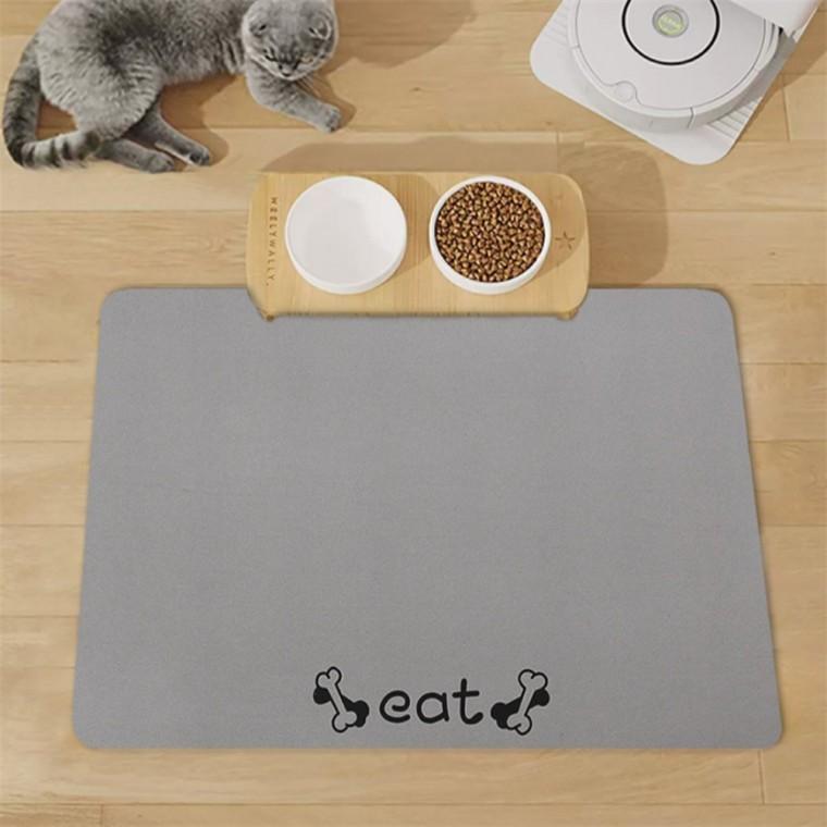 규조토 반려동물 식기매트 40x30cm 뼈다귀 그레이 애견규조토식기매트 강아지식기매트 고양이규조토식기매