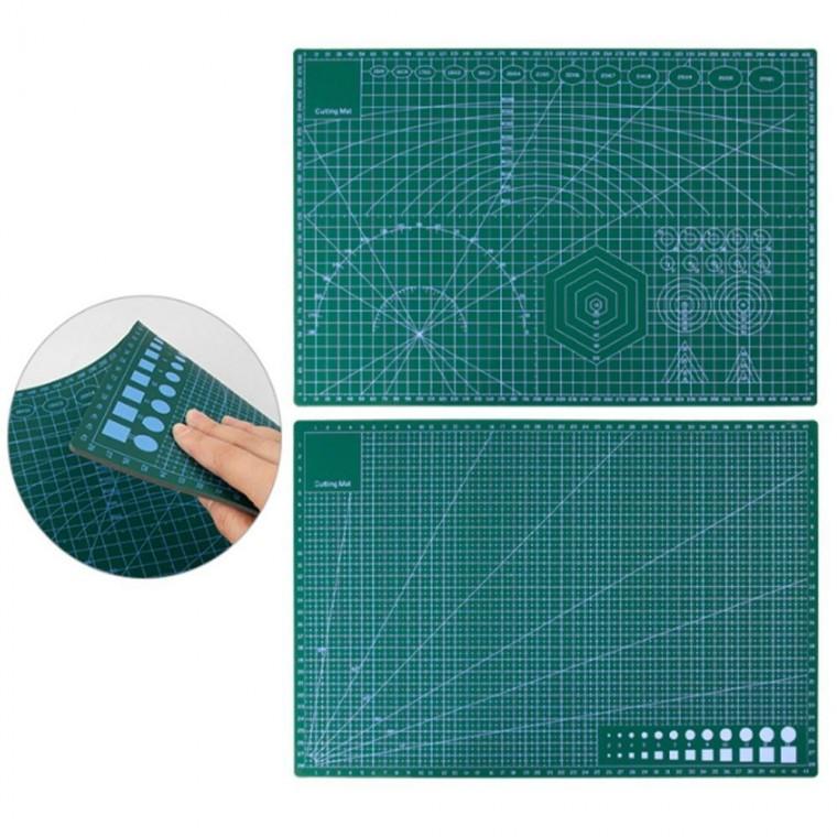 양면 녹색 커팅 매트 책상 고무 매트 판 깔개 A3 (두께3mm)