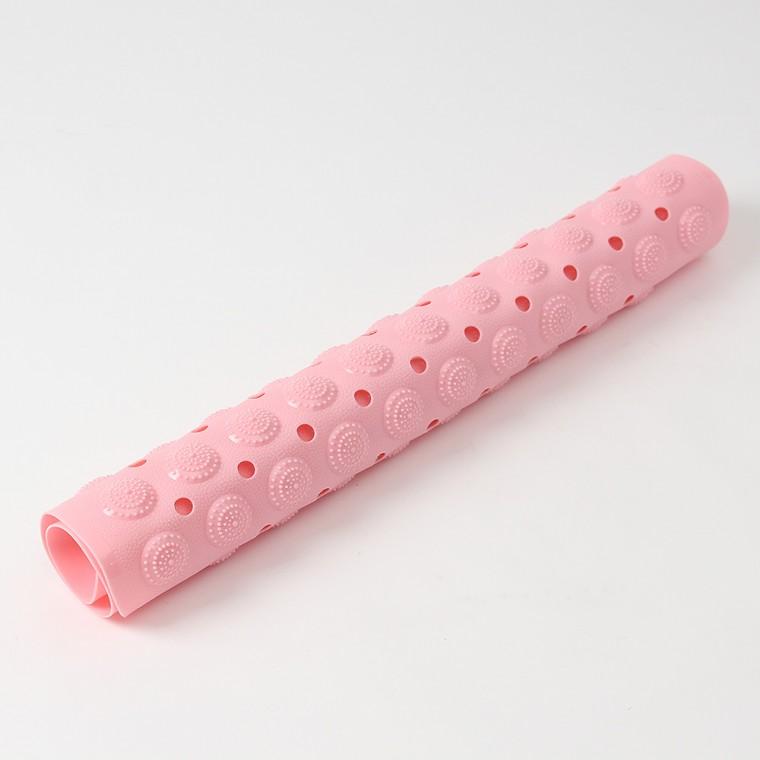 타일흡착 미끄럼방지 욕실매트 47x47cm 라이트핑크