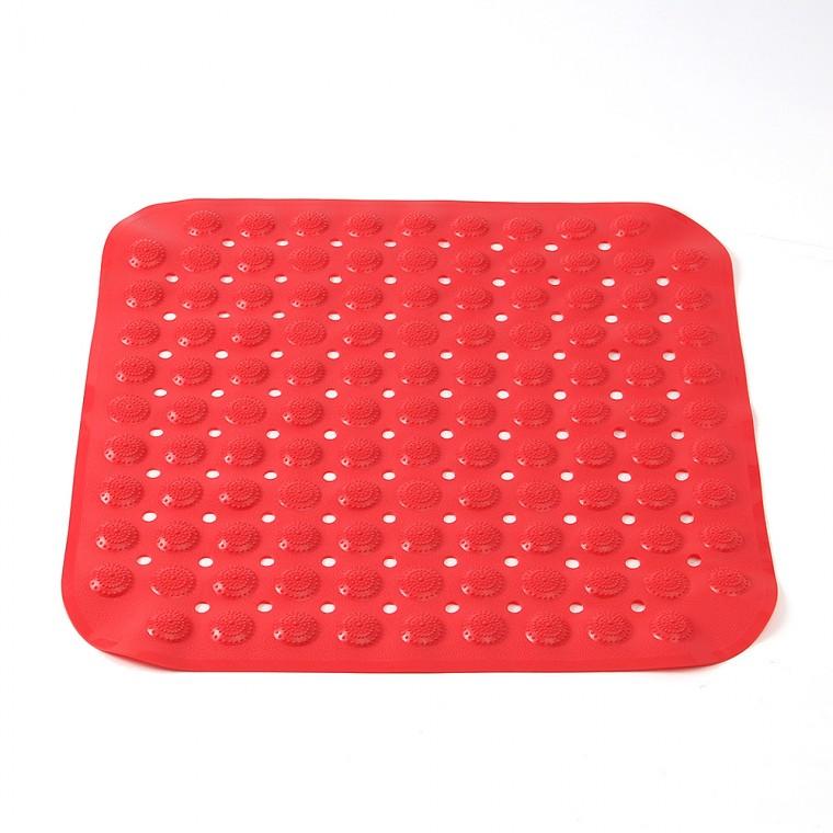 타일흡착 미끄럼방지 욕실매트 47x47cm 레드