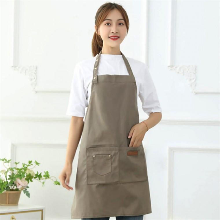 캔버스 앞치마 브라운 캔버스앞치마 생활방수앞치마 주머니앞치마