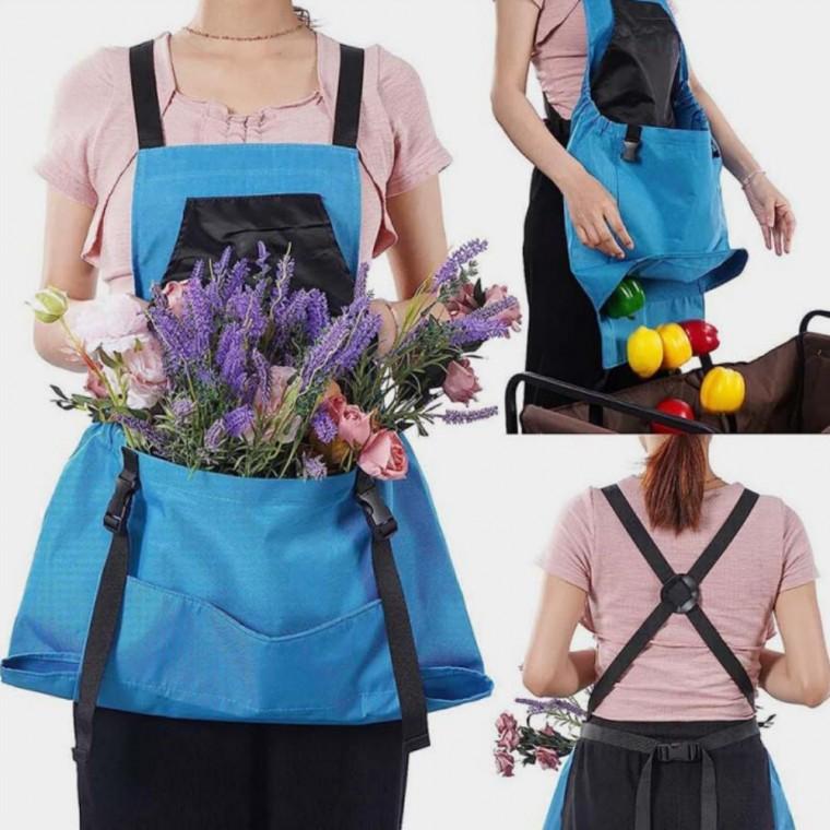 수확 원예 작업 주머니 공방 꽃방 빅 포켓 앞치마