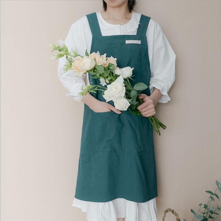 영문 라벨 포인트 앞치마 어린이집 카페 공방 네일 플로 리스트 미술