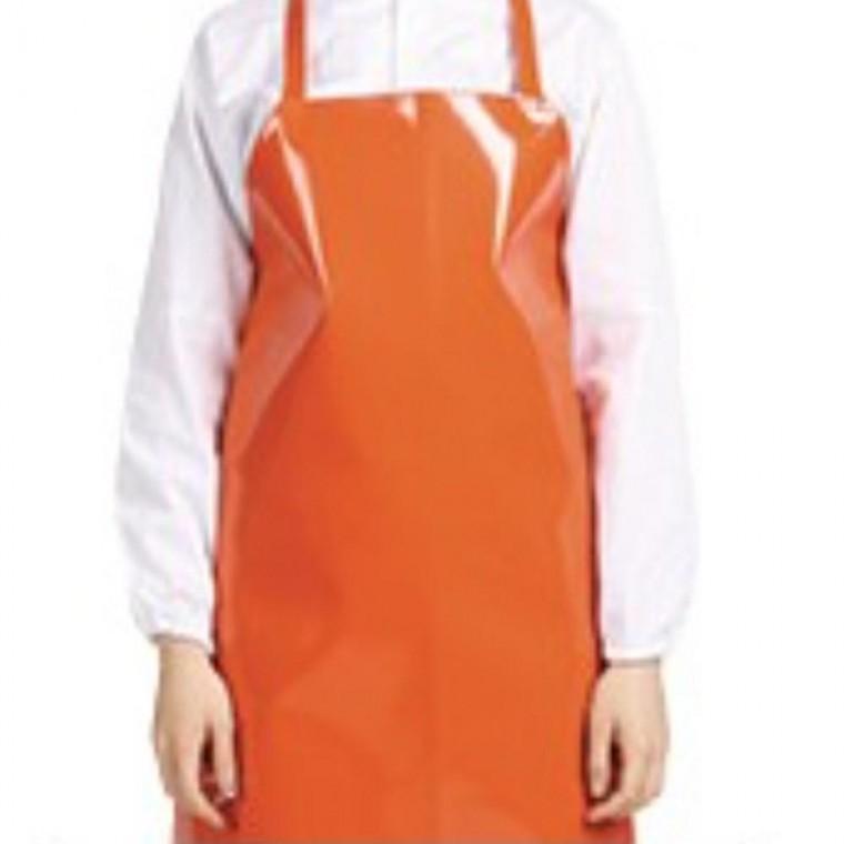 오렌지 중형 작업앞치마 공장앞치마 급식앞치마 주방앞치마 설거지앞치마 목끈형