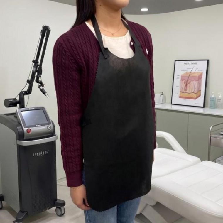 일회용 스트링 부직포 앞치마 블랙