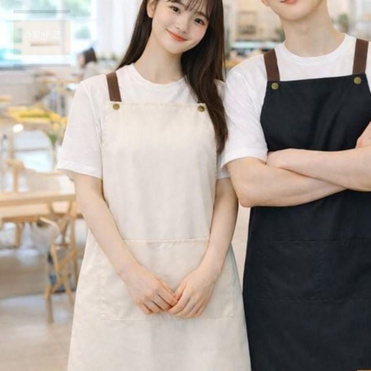 스토어 연 바리스타 방수앞치마 공방앞치마 작업용앞치마