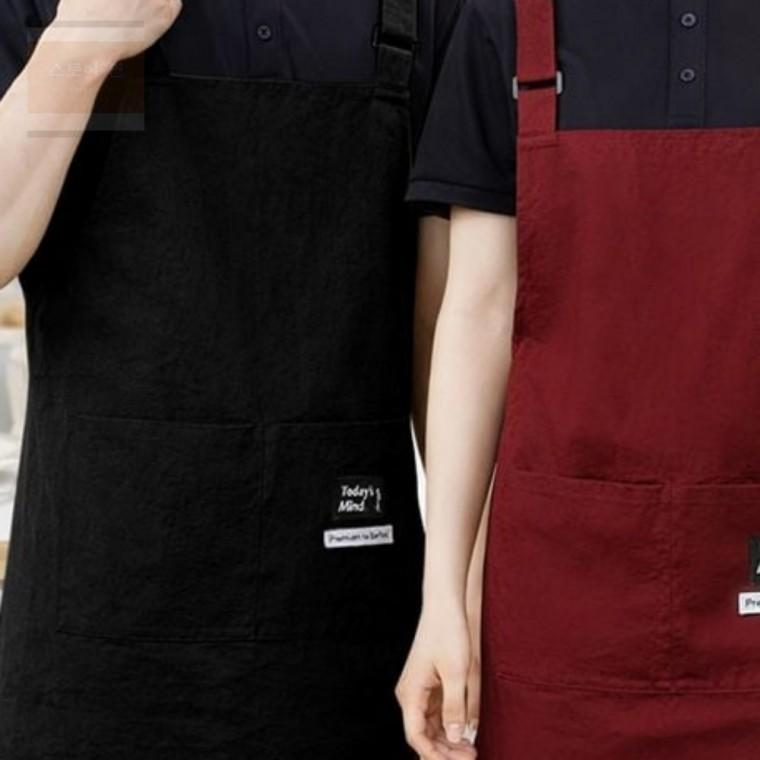 스토어 연 로고가능 방수앞치마 미용실앞치마 목공앞치마