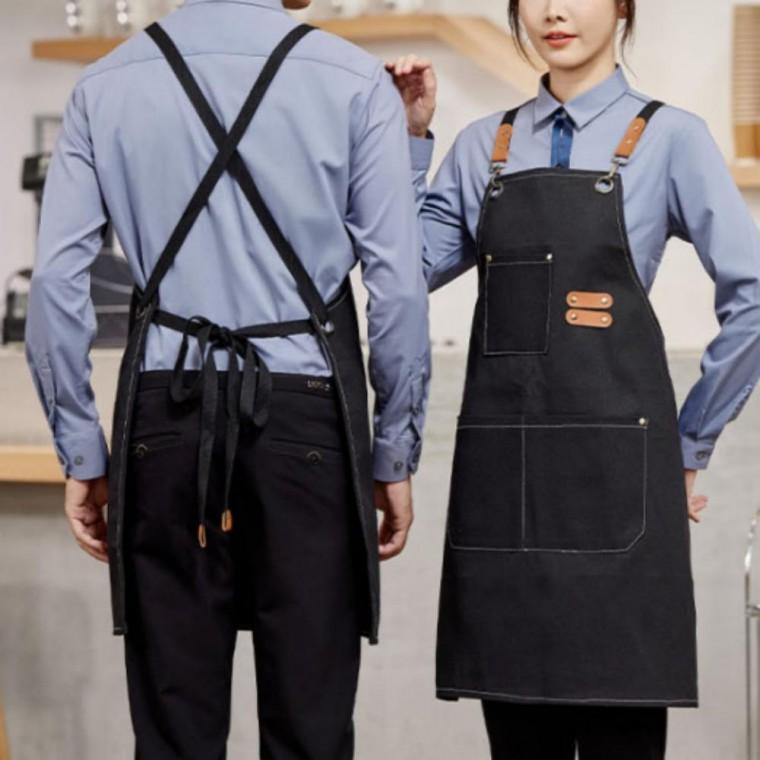 바리스타 앞치마 카페 주방 보육교사 방수 허리 커버 공방 화실 작업실