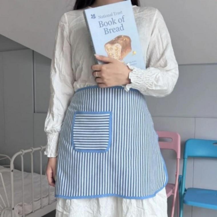 홈카페 공방 스트라이프 앞치마 식당 주방 유니폼 작업복