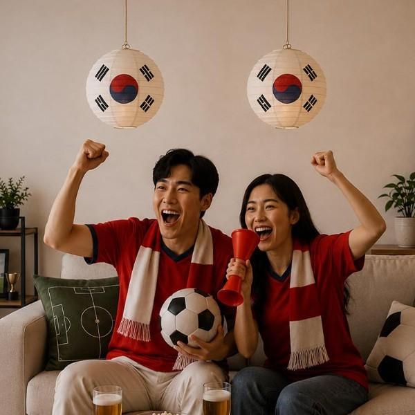 인테리어 태극등 국가대표 경기응원 랜턴 DIY 손쉬운 조립으로 완성하는 장식 월드컵 종이등