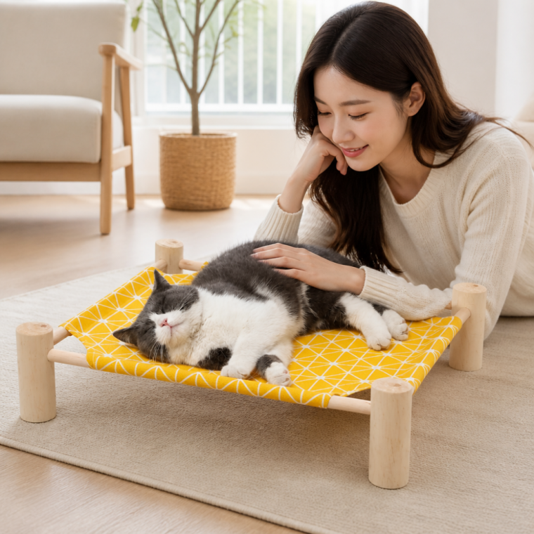 반려동물 원목 해먹 쇼파 침대 강아지 고양이 캠핑 쿨매트