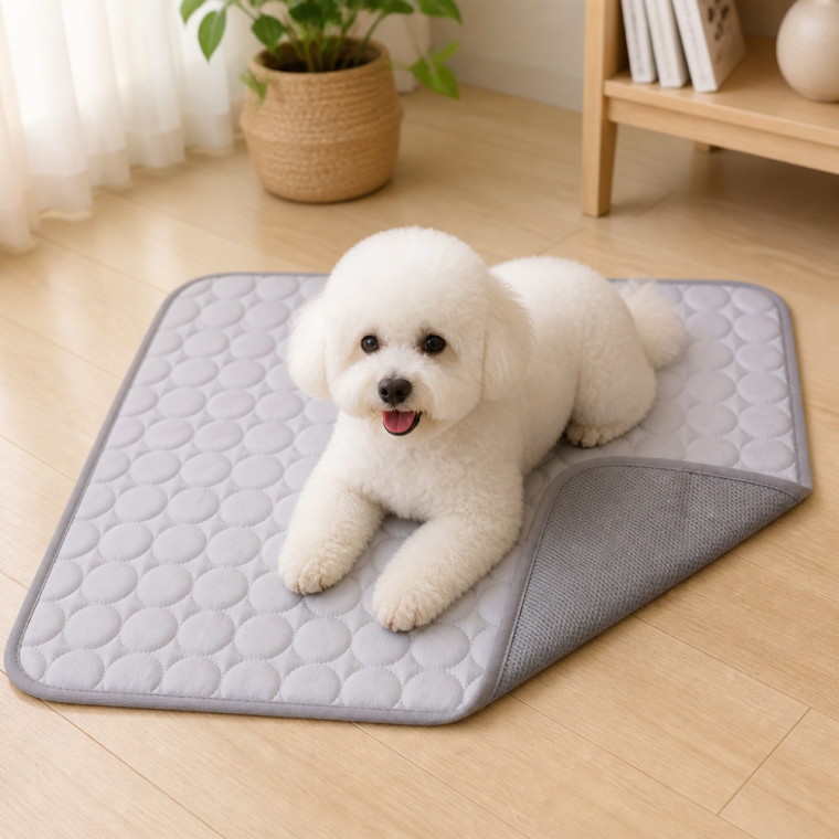 반려동물 쿨방석 그레이 M사이즈 강아지 고양이 여름 냉감 매트