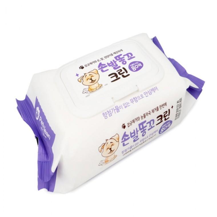 강아지 물티슈 80매 강아지산책물티슈 펫티슈 강아지전용물티슈