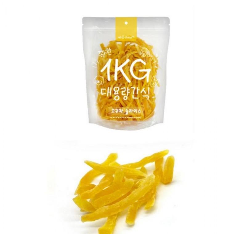 바른츄 고구마 슬라이스 1kg 강아지 대용량 애견 가성비 덴탈