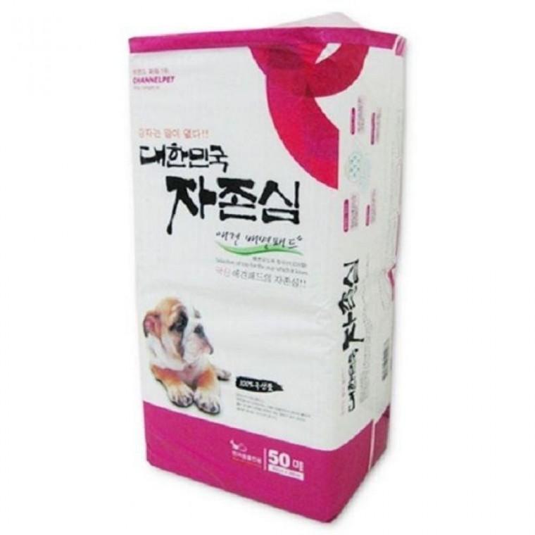 애견 자존심 애견패드 50매 국내산 가성비패드 쾌적한 배변처리 강아지 배변연습 애완견 욕실 패드 응가
