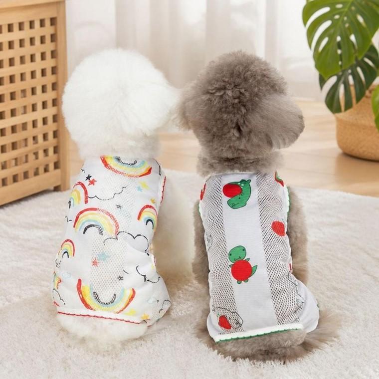 반려동물 메쉬 민소매 내추럴 올인원 강아지 썸머 의류 (RANDOW CLOUD