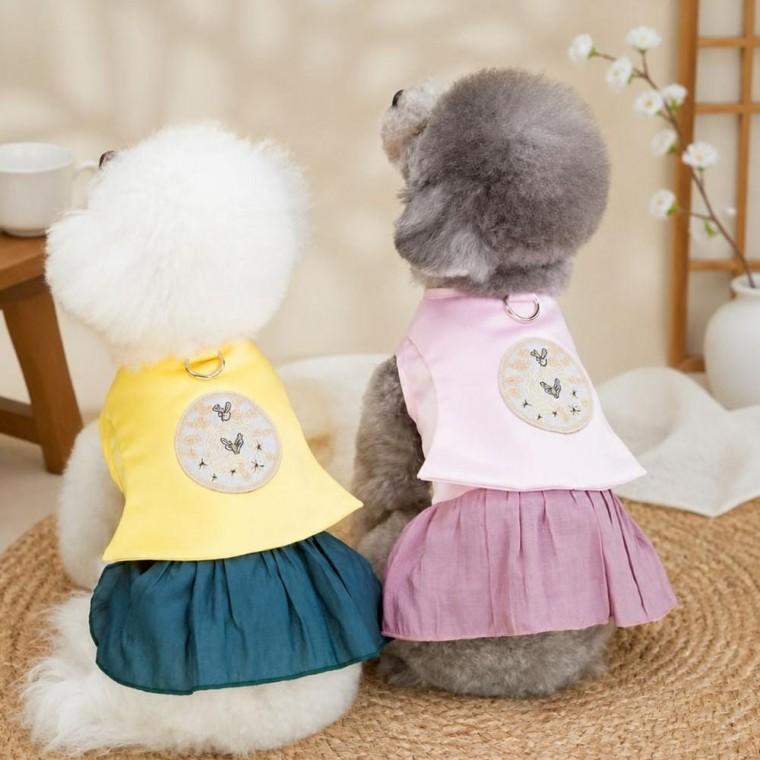 반려동물 명절 한복 강아지 고양이 애견 의류 드레스 원피스