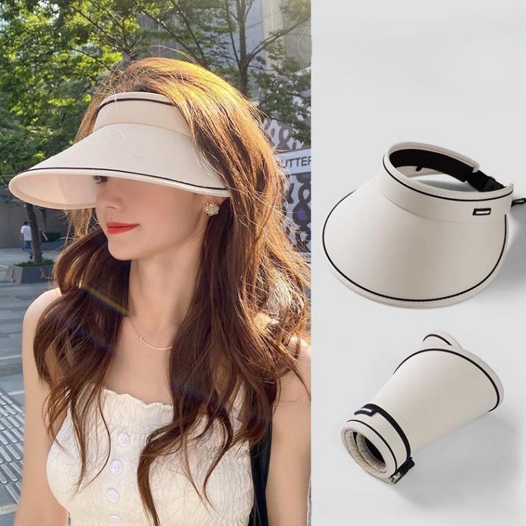 썬블록 돌돌이 썬캡 접이식 자외선차단 모자 휴대용 여름모자 등산 휴양지 나들이모자